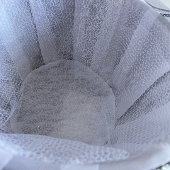 Handmade Pewter Blue Flower Girl Basket - Picture 6 of 16